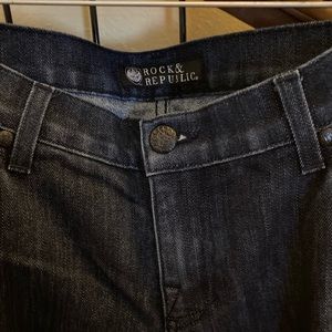 Rock & Republic Dark wash Wide leg jeans